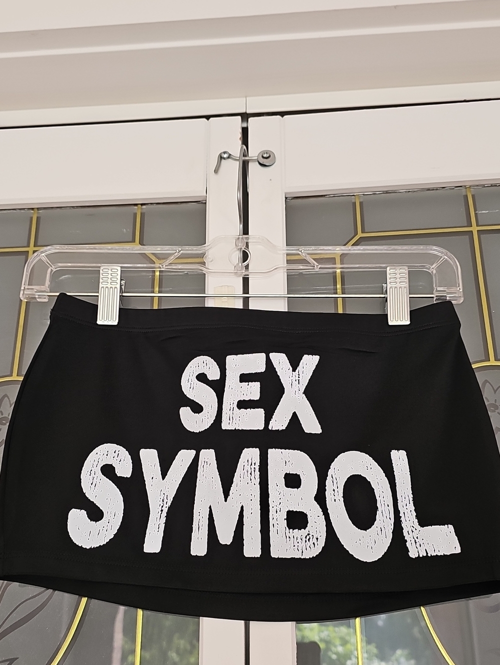 Black Graphic Mini Skirt - SEX SYMBOL or Top